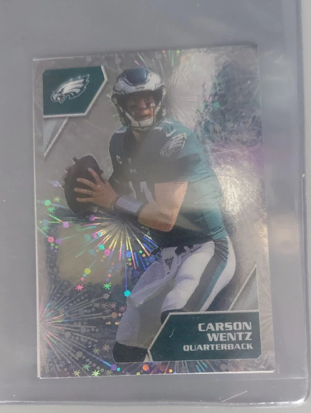 Philadelphia Eagles Carson Wentz Football Trading Card - Green With A-ROD